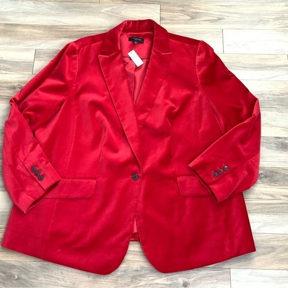 Talbots Red Velvet Blazer - Picture 4 of 7